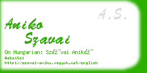 aniko szavai business card